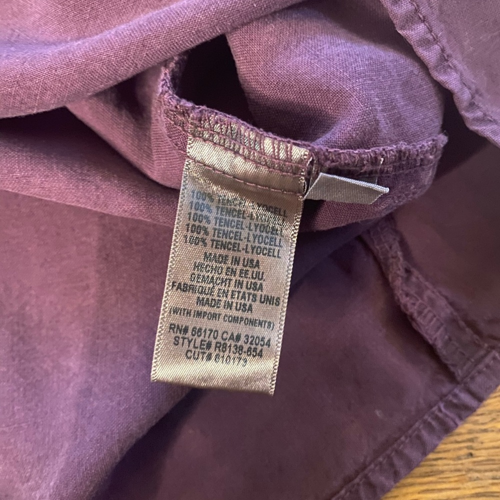Cloth & Stone Anthropologie Tencel Tie-Back Dress XS Plum- NWT - Picture 8 of 9